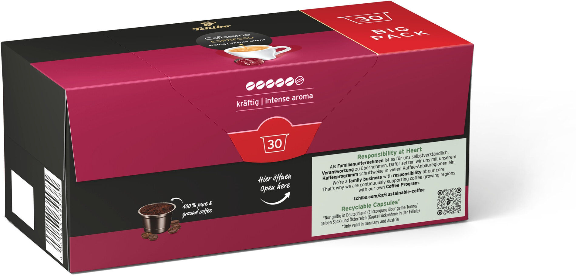 Cafissimo Espresso kräftig - 30 Kapseln - Intensität: 5/6