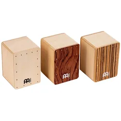 Meinl Percussion SH50-SET - Mini Cajon Shaker Set, Bubinha, Natural, Zebrano - Shaker