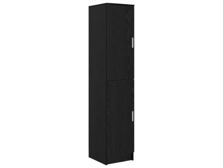 KPOTUERTU Highboard Schwarz Eichen-Optik 35 x 39 x 168 cm Holzwerkstoff,glatte Oberfläche,klare Linien,minimalistisches Design,Innenbereich,Wohnzimmer,Flur,Esszimmer