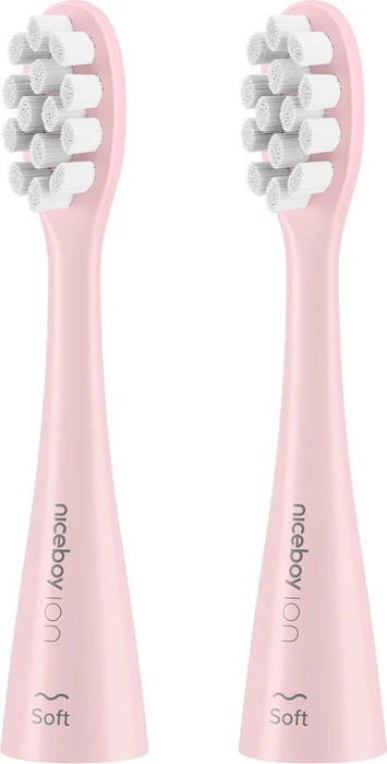 Niceboy Ersatzbürstenkopf ION Sonic Soft - pink - 2 Stück Packung, 2 Stück