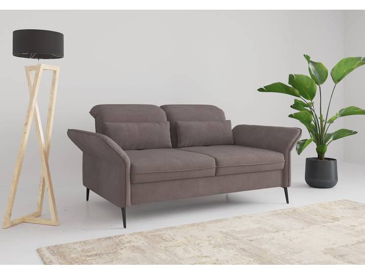 2,5-Sitzer Sofa, Strukturstoff, Taupe, 189×123×92 cm, Sitztiefenverstellung, Sit&More