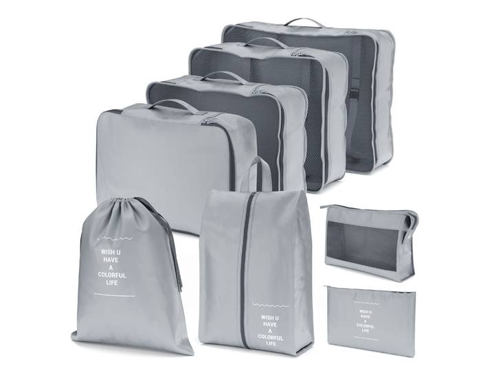 Reiseorganizer Set 8-teilig grau