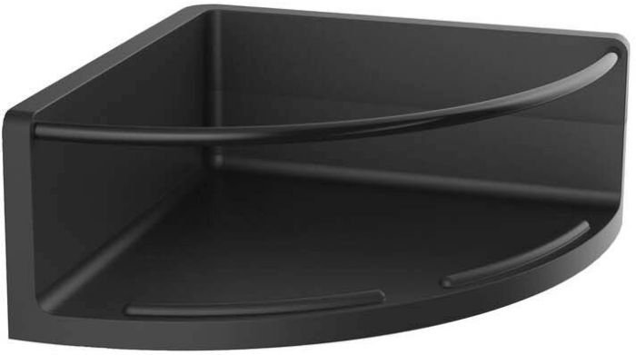 Emco Round Eckduschkorb 434513301 schwarz / schwarz, 175mm, Kunststoff, mit Metallreling