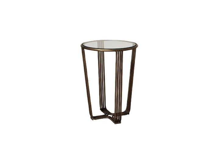 Table d'appoint en métal cuivre, carrée, design minimaliste, bout
