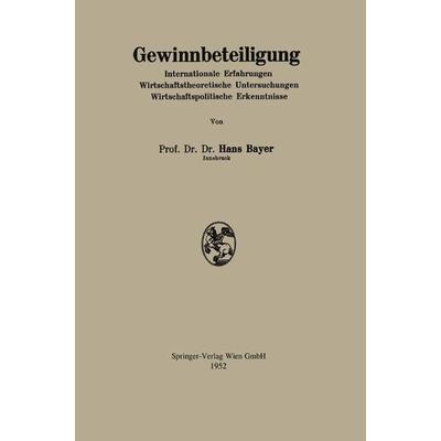 Gewinnbeteiligung, Taschenbuch von Hans Bayer, Springer Berlin, 978-3-662-23631-4