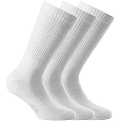 Rohner Basic Unisex Sport Socken, 3er Pack - Basic Sport, einfarbig Weiß / 39-42