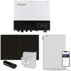 Growatt 7kWp PV Komplettanlage mit Glas Glas Modulen und 10,2kWh Speicher