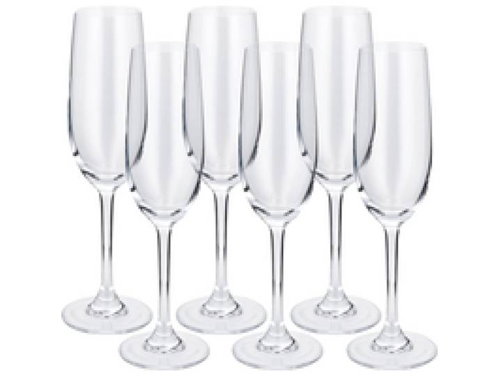 SILVERCREST® Flûtes à champagne, 6 pièces