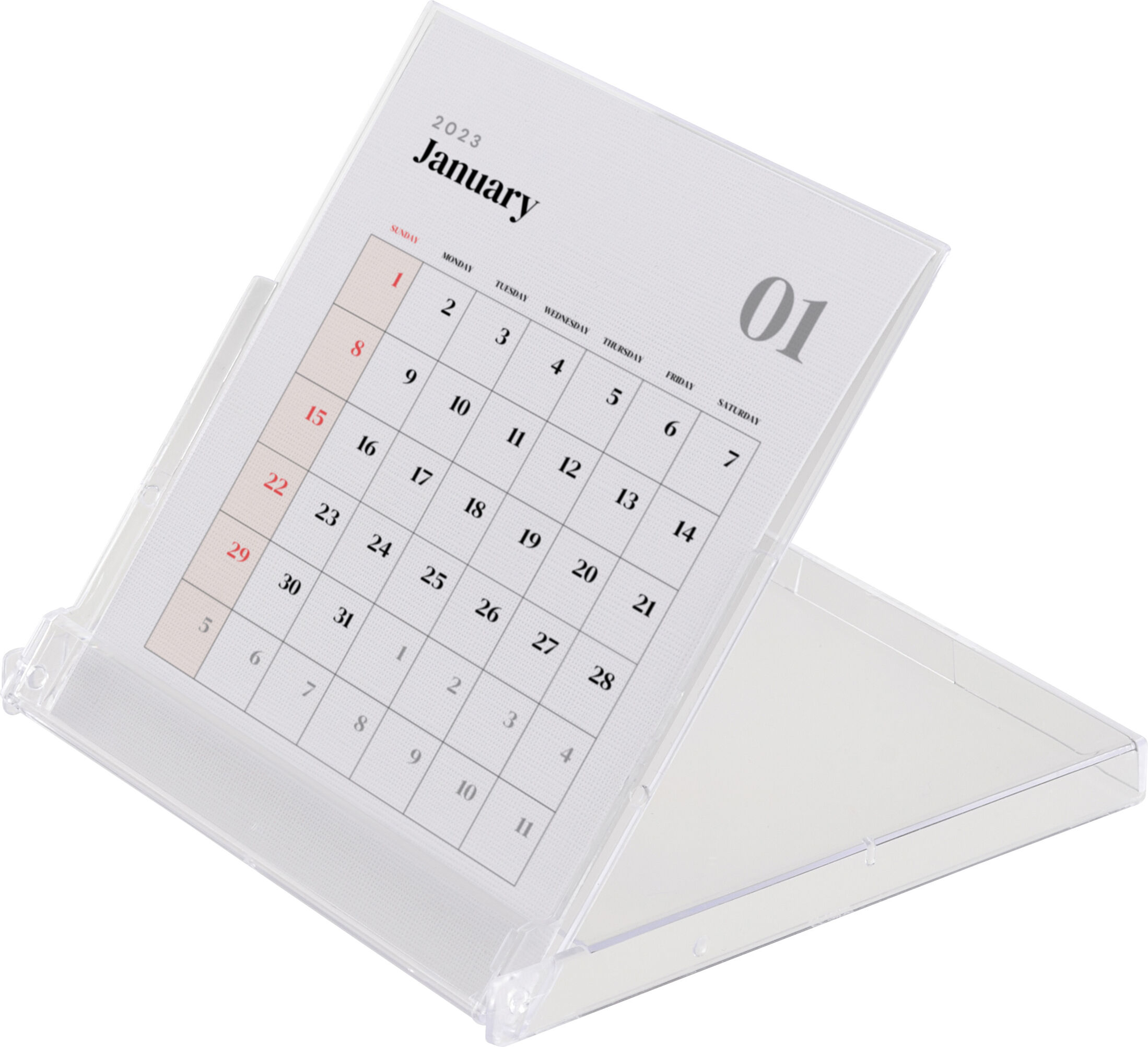 SPRINTIS 100 Unidades - Caja para calendarios, formato disquete, 96 x 98 x 8 mm, transparente, PS