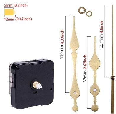 Uplift Picks Long Shaft Silent Quartz Clock Movement With Hands d