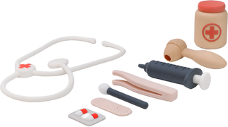 Modern Mode Marketplace Montessori Toy Set For Kids Children Doctor Medical Simulation Box Educational Baby Play House Christmas Gifts orange