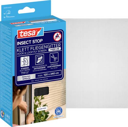 TESA Insect Stop PREMIUM 55918-00021-01 Fliegengitter (B x H) 1200mm x 2400mm Anthrazit 1St.
