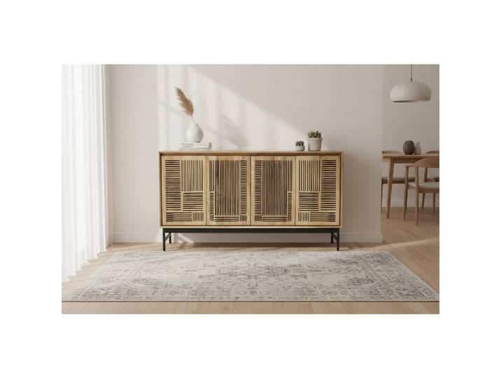 Livetastic Sideboard, Schwarz, Akazie, Holz, Metall, Akazie, vollmassiv, Holz, 2 Fächer, 160x85x40 cm, stehend, Holzmöbel, Kleinmöbel Holz, Holzkommoden, Sideboards Holz