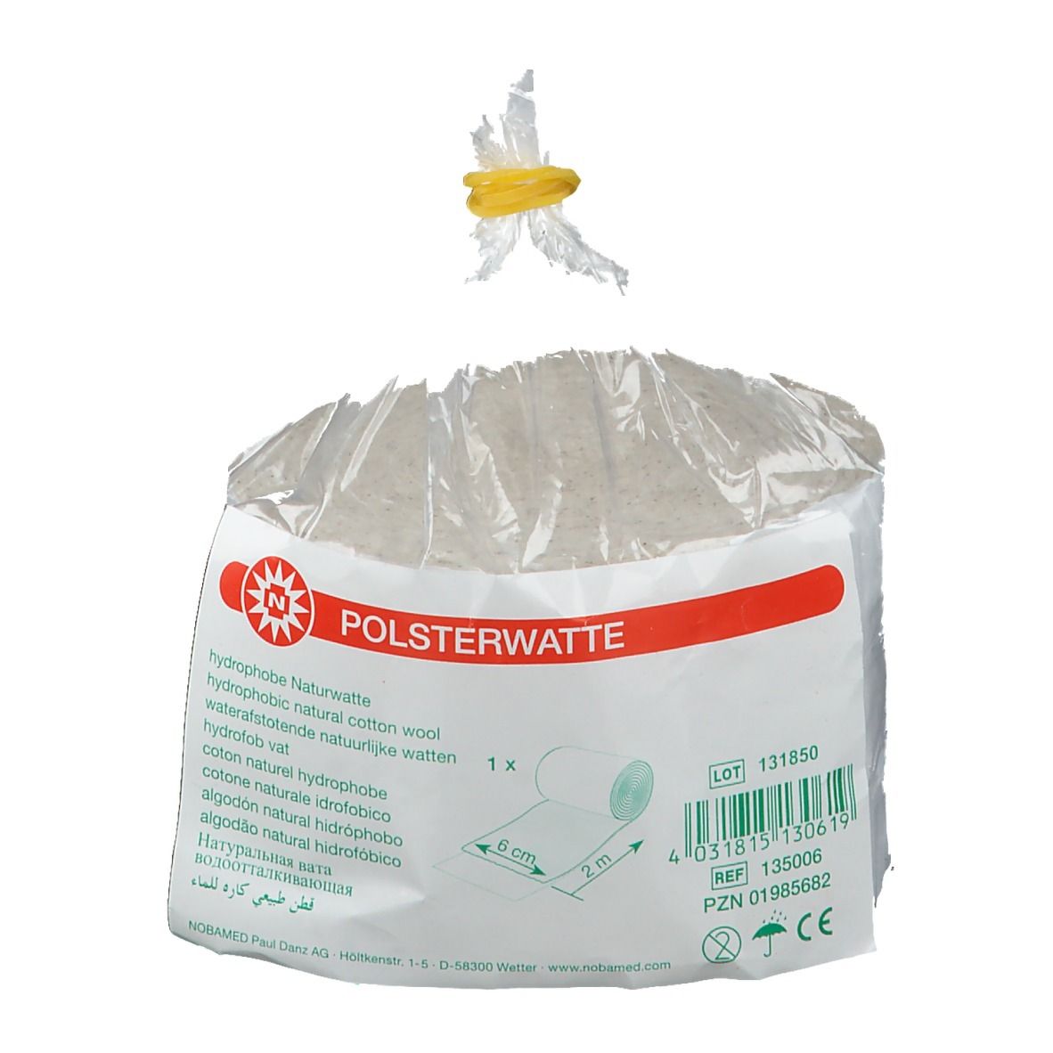 Polsterwatte gerollt 6 cmx2 m 1 St Watte