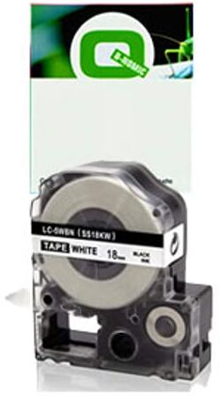Q-Nomic LK-5WBN cinta negro sobre blanco 18 mm