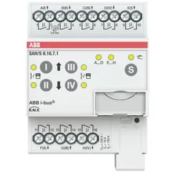 ABB, Aktor, Stotz S&J Schalt-/Jalousieaktor 8fach 16A, REG SAH/S8.16.7.1 (Rolladenaktor)