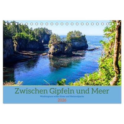 Zwischen Gipfeln und Meer (Tischkalender 2026 DIN A5 quer), CALVENDO Monatskalender