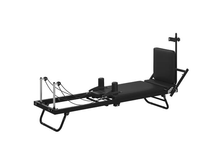Pilates Reformer klappbar 232 x 63 x 59 cm schwarz