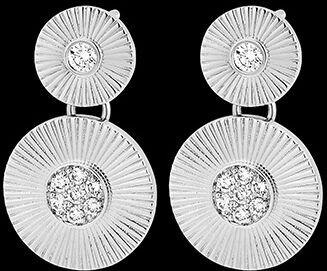 Edenly Ohrringe Frische - Sol - 9 Karat WeiÃŸgold und Diamanten