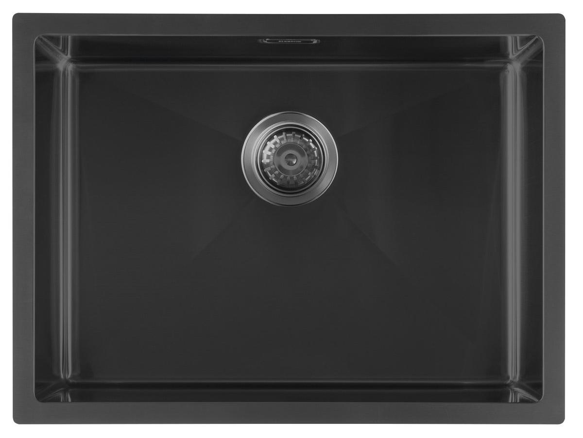 ZENITH Edelstahl-spüle 60x45cm, gun metal