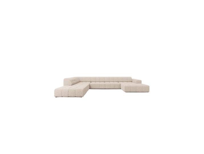 7-Sitzer Design Panorama-Sofa „Chicago“ Chenille Beige chosen by Bloomingloft