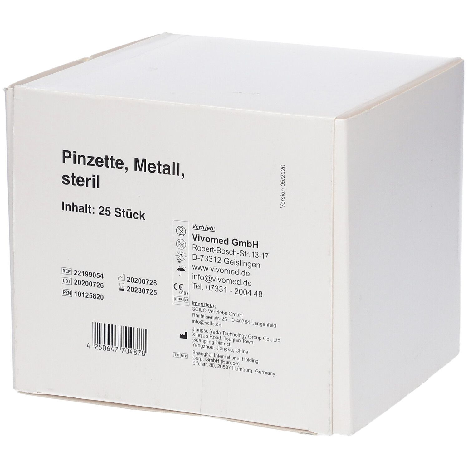 Pinzette Einmal steril Metall 25 St