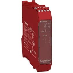 Schneider Electric XPSMCMAI0400 Analoges Erweiterungsmodul Modicon XPSMCM, 4 sichere Analogeingänge, 0/2-10V, 0/4-20 mA, Schraubklemmen