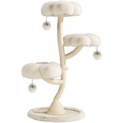 Wiltec Designer Kratzbaum (125 cm, Creme), Katzenbaum