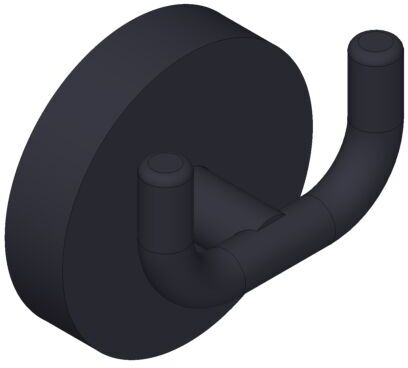 Giese GmbH Giese Gifix Uno Doppelhaken 33046-14 mit 2 Haken, schwarz matt