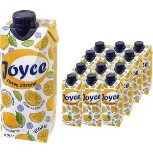 Joyce Eistee Zitrone, im Tetrapack, mit Schwarzteeextrakt, 12x 0,5 Liter