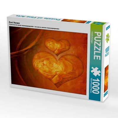 CALVENDO Puzzle Zwei Herzen CB | 1000 Teile Lege-Größe 64x48cm Foto-Puzzle für glückliche Stunden
