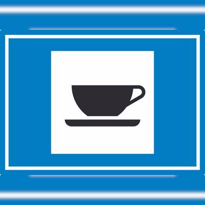 HB-Druck Autobahnkiosk Symbol Aufkleber A4 (210x297mm)