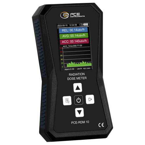 PCE Instruments PCE-RDM 10 Geiger-Müller-Zählrohr Strahlung: Röntgen akustischer Warnton, inkl. Dosimeterfunktion, Datenlogger