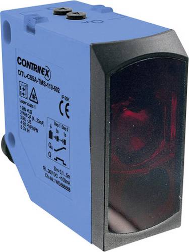 Contrinex DTL-C55PA-TMS-619-506 Laser-Distanz-Sensor 1 St. Reichweite max. (im Freifeld): 5000mm (B x H) 23mm x 50mm