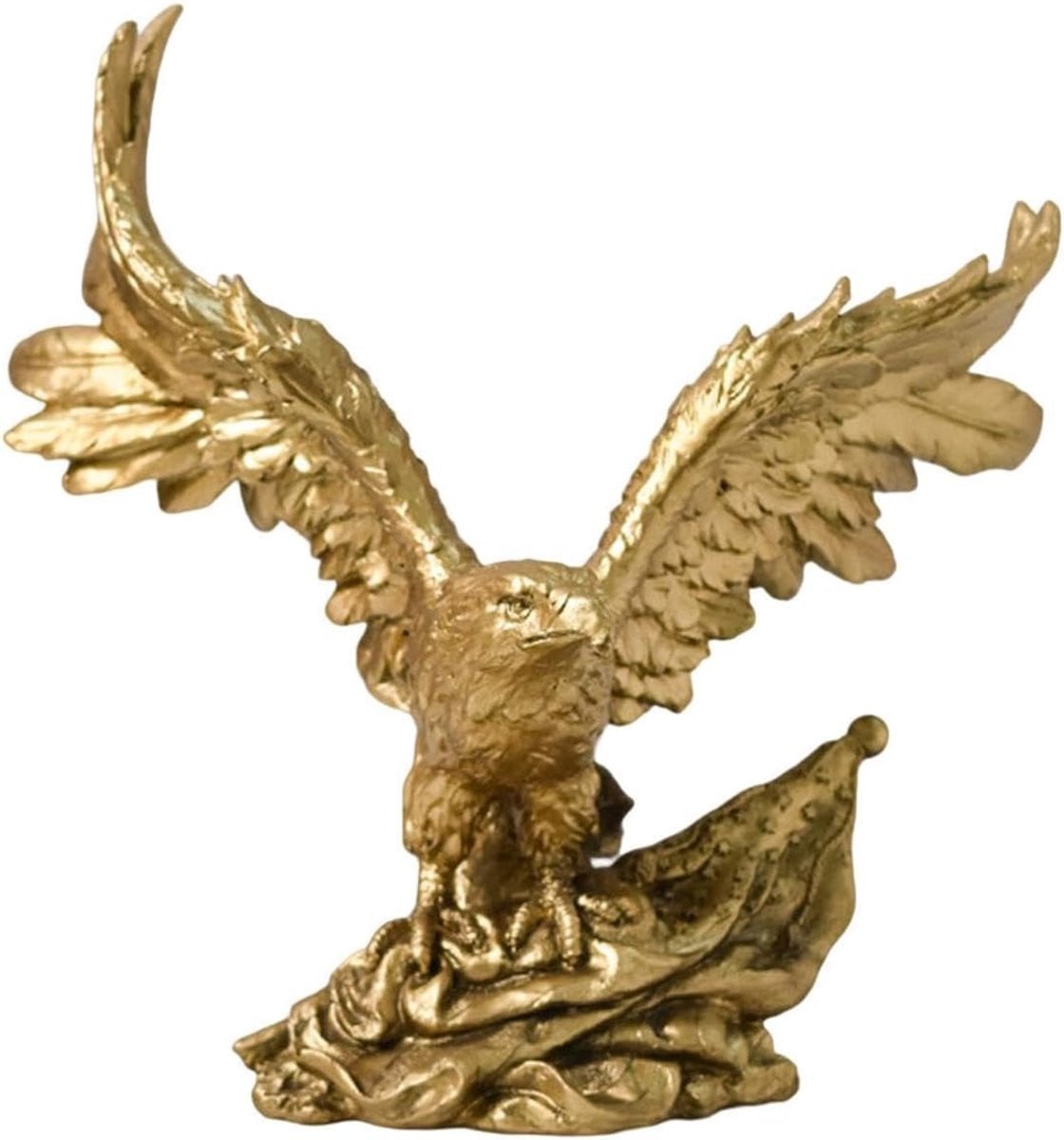Adelaar Beeld Bruin Hars Sculptuur voor Huisdecoratie B/D/H: 25 x 15 x 25 cm