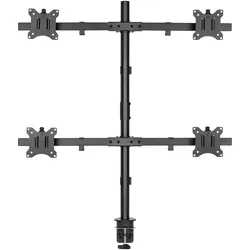 InLine Tischhalterung, für 4x LCD-/LED-Display bis 81cm (32"), max. 9kg, schwarz (Tisch, 32", 9 kg), Monitor Halterung, Schwarz