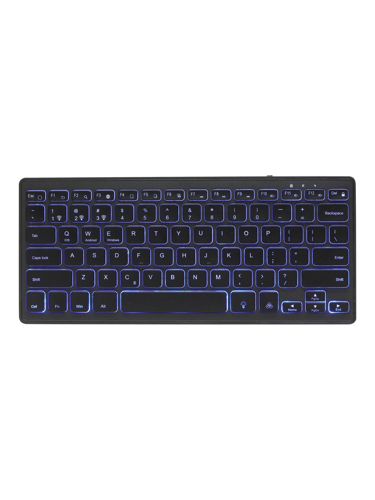 Gembird KB-BTRGB-01-DE - keyboard - QWERTZ - German - black - Tastatur - Deutsch - Schwarz