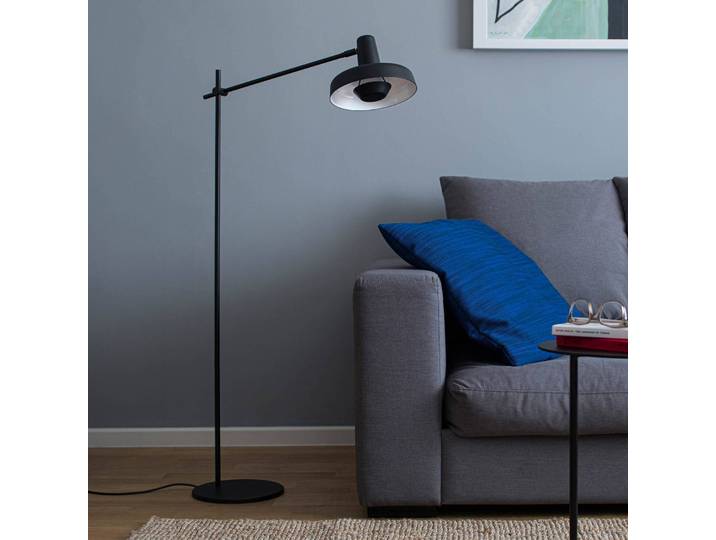 GRUPA Stehlampe Arigato, schwarz, für Arbeitszimmer / Büro, Metall, Stehlampe