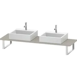Duravit DuraStyle Konsole DS105C09191 für Aufsatzbecken, 2 Ausschnitte, Stärke 3 cm, Taupe