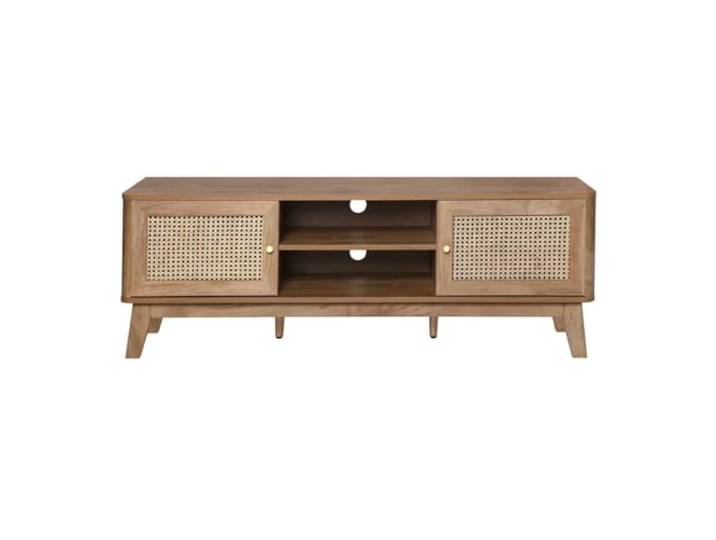 Calicosy - TV-Schrank mit 2 Türen aus Korb, Rattan, L 140 cm – Palmo