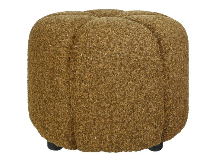 Hocker Natural & Feminine Glamour braun Polyester, Schaumstoff, Sperrholz, Papier B 48 H 36 cm - Hocker