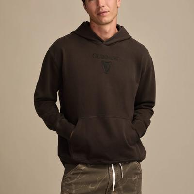 Lucky Brand Guinness Logo Hoodie - Men's Clothing Outerwear Sweatshirts Crewneck Hoodies in Raven, Size 2XL
