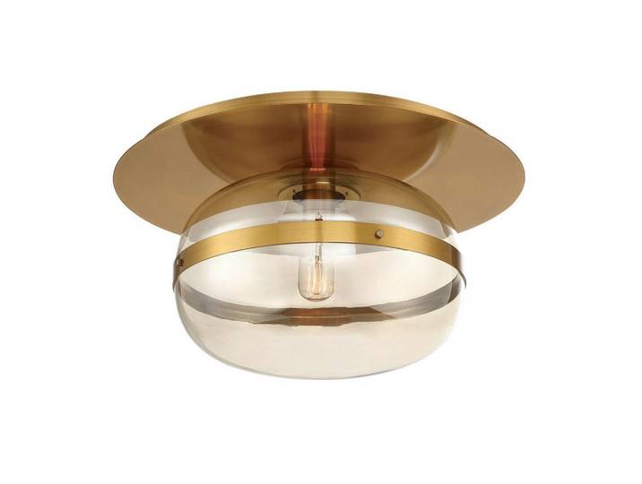Elstead Lighting Deckenleuchte, Messingfarben, Metall, Glas, 23.5 cm, Lampen & Leuchten, Innenbeleuchtung, Deckenlampe, Deckenlampen