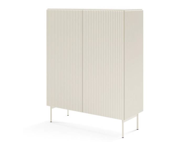 Masseno Highboard Tratto 98,6/123/39,8cm 2 Türen Kaschmir, 98.6x123x39.8 cm, Kleinmöbel, Kommoden, Highboards
