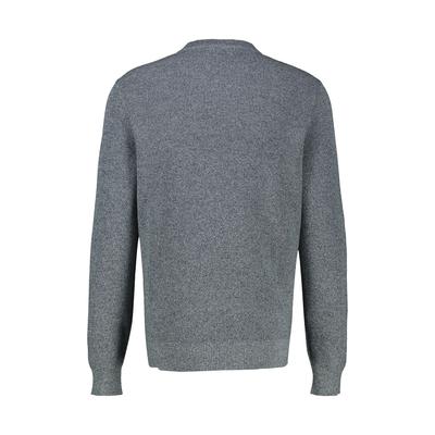 Strickpullover LERROS "Stilvoller Strickpullover mit bequemem Rundhalsauschnitt", Herren, Gr. XL, misty blau, 100% Baumwolle, Rundhals, Pullover Strickpullover