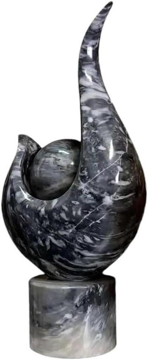 Handgemaakt wit marmeren tafelfiguur druppels voor woonkamer decoratie, Hoogte: 26 cm