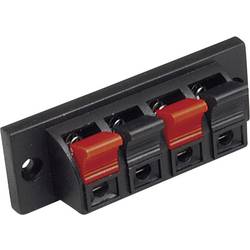 TRU COMPONENTS TC-2527006 Lautsprecher-Steckverbinder Buchse, Einbau vertikal Polzahl: 4 Schwarz 100 St.