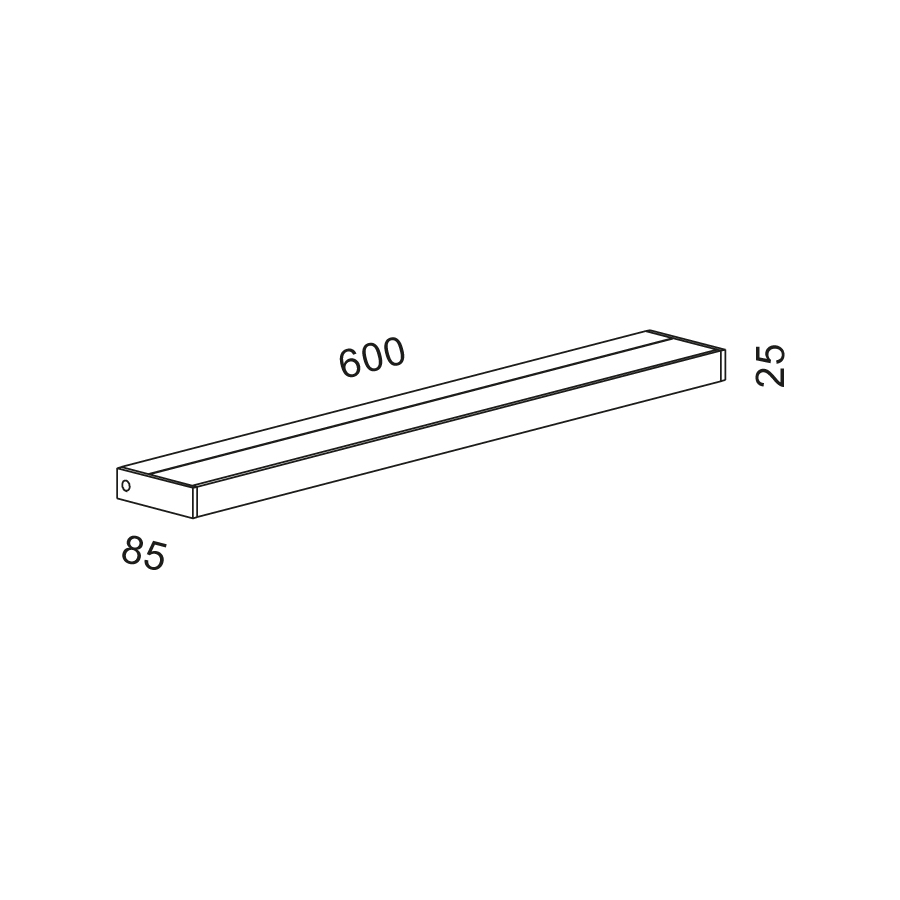 Serien Lighting LED-Wandleuchte SML² 60cm weiß 3000K satinée/Raster SM1804 4260331394940