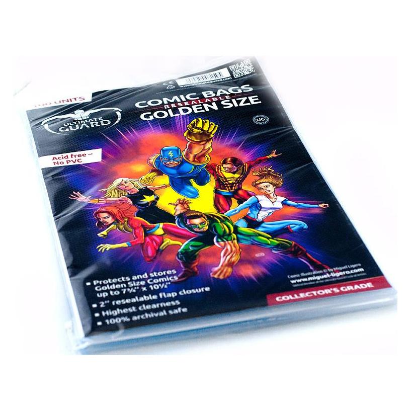 Ultimate Guard Comic Bags wiederverschliessbar Golden Size (100) (UGD020001)