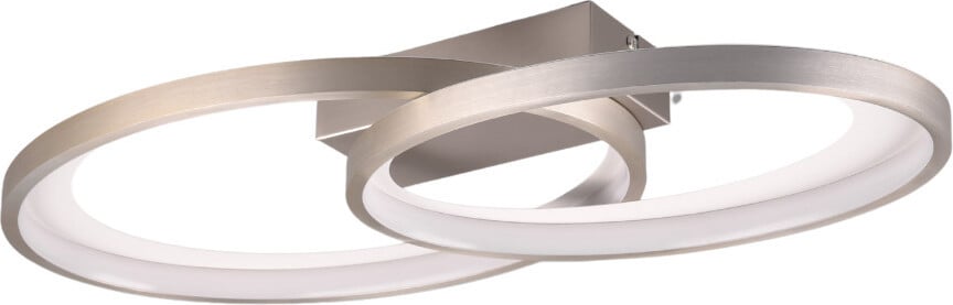 Trio Malaga LED-plafondlamp zilver